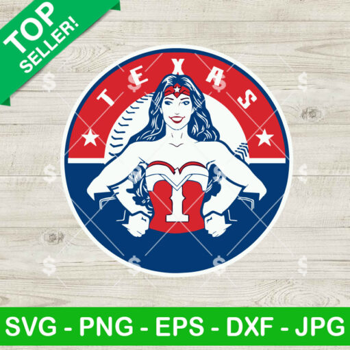 Texas Rangers Wonder Woman Logo SVG