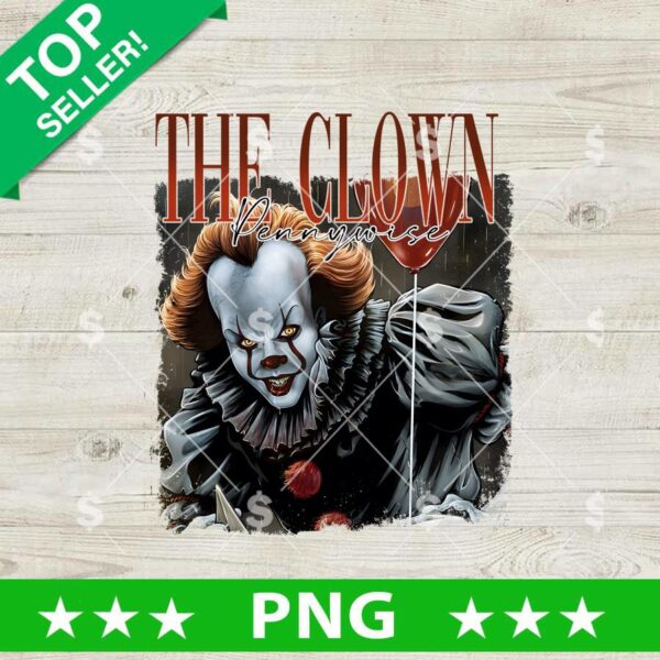 The Clown Pennywise Horror Movie PNG, Pennywise Sublimation PNG