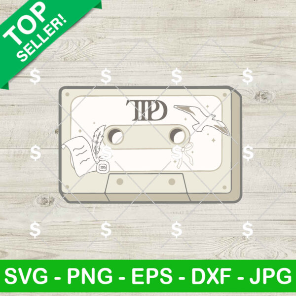 The Tortured Poets Department Album Cassette Tape SVG