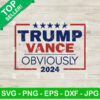 Trump Vance Obviously 2024 SVG