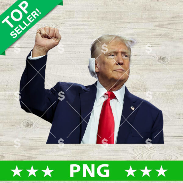 Trump with bandage ears PNG