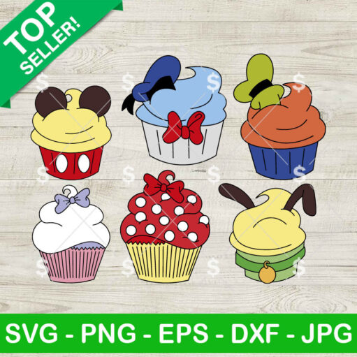 Disney Cupcakes SVG Bundle