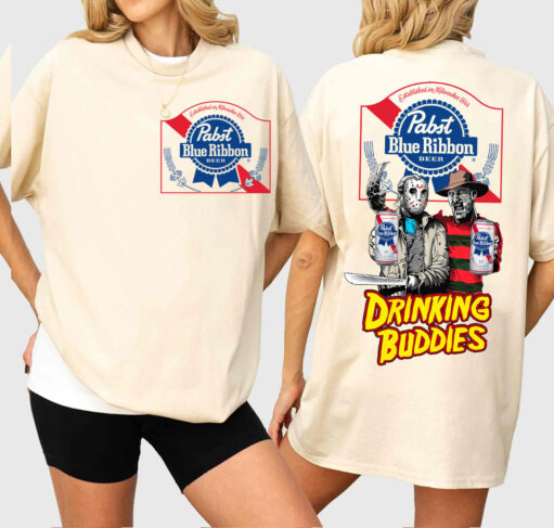 Jason Voorhees And Freddy Krueger Drink Buddies Pabst Blue Ribbon Png