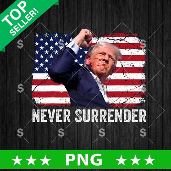 Shooter Trump Rally Never Surrender PNG