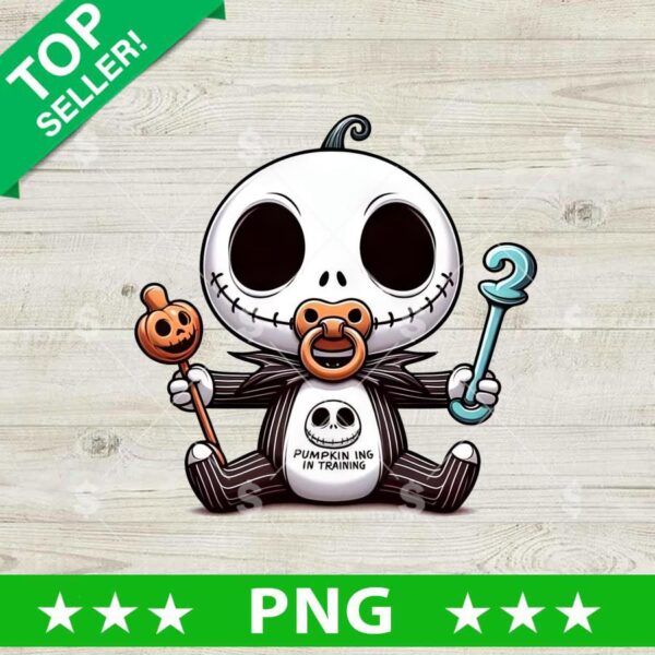 Baby Jackskellington Pumpkin King In Training PNG