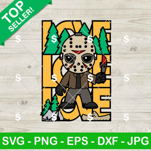 Baby Jason Voorhees Love Door Hanger Svg