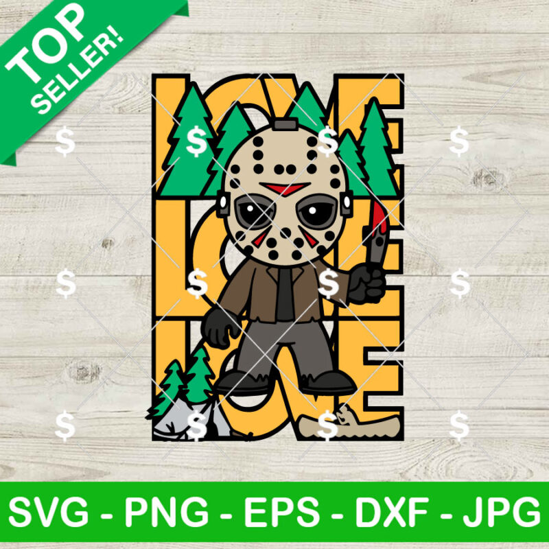 Baby Jason Voorhees Love Door Hanger SVG