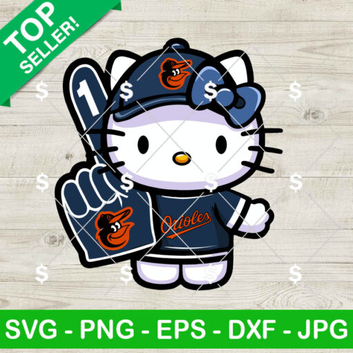 Baltimore Orioles Hello Kitty MLB SVG