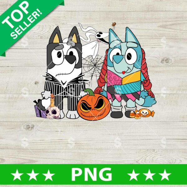 Bandit Heeler Jack Skellington PNG, Bandit Heeler Halloween Sublimation PNG