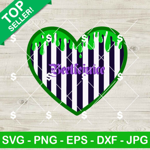 Beetlejuice Heart Halloween Svg