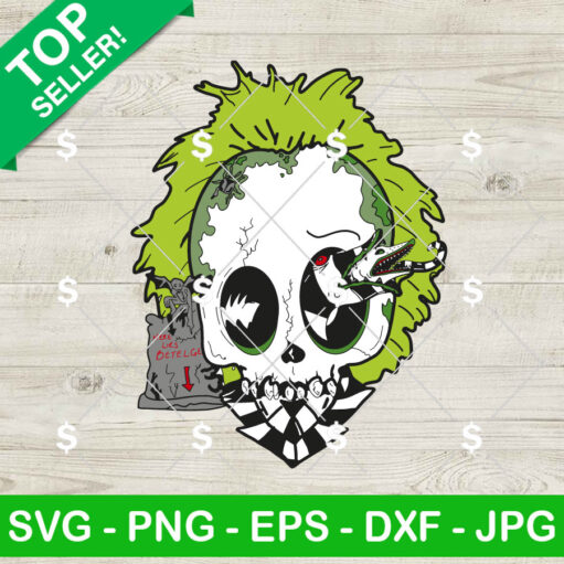 Beetlejuice Skull Face SVG