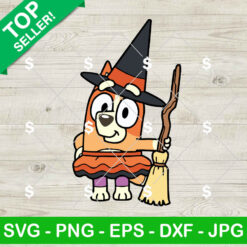 Bingo Heeler Witch Halloween SVG