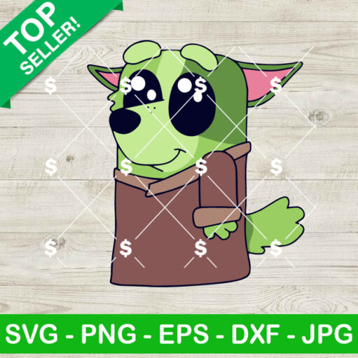 Bluey As Baby Yoda SVG