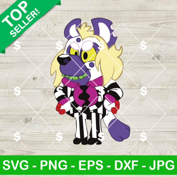 Bluey Beetlejuice SVG, Beetlejuice SVG, Bluey Beetlejuice Cartoon SVG