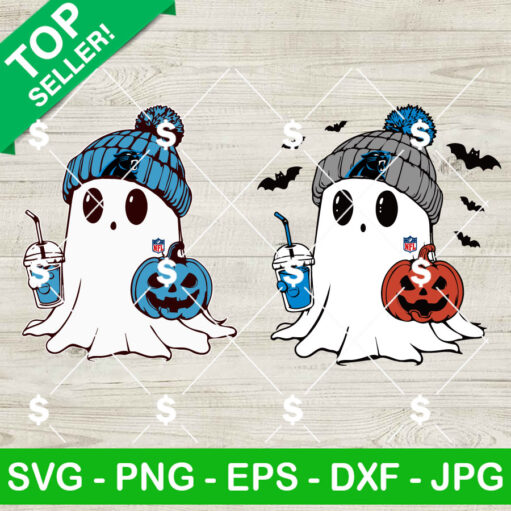 Bougie Ghost Carolina Panthers Nfl Halloween Svg