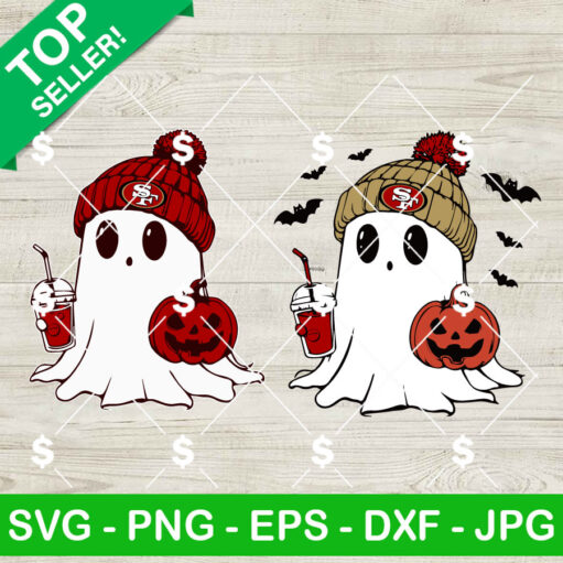 Bougie Ghost 49ers Football Halloween SVG