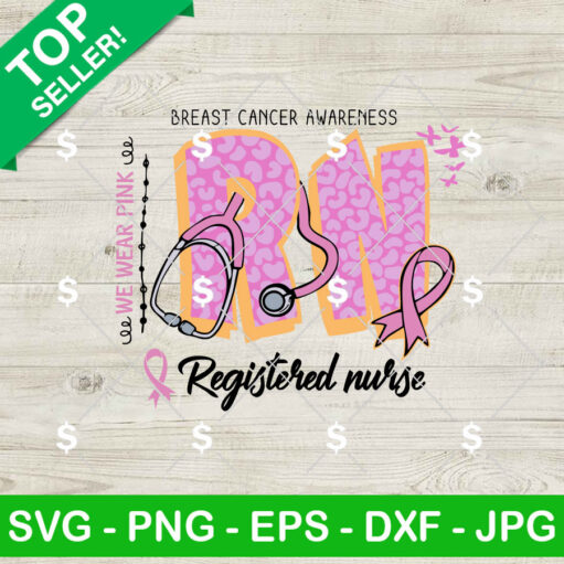 Registered Nurse Breast Cancer Awareness SVG