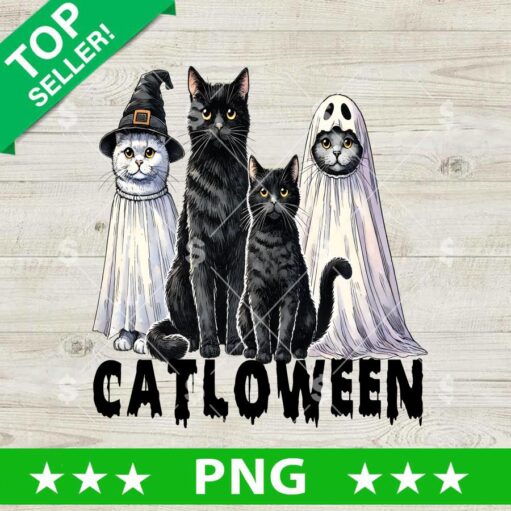 Catloween Halloween Ghost Png