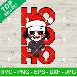 Chibi Jigsaw Santa Christmas Door Sign SVG, Chibi Jigsaw SVG, Cute Door Hanger SVG PNG Files