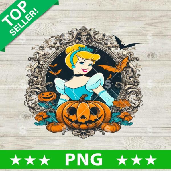 Cinderella Princess Halloween PNG, Disney Princess Halloween Sublimation PNG