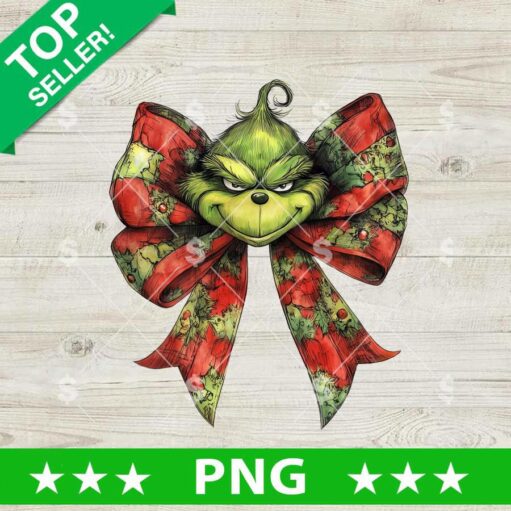 Coquette Grinch Bow png