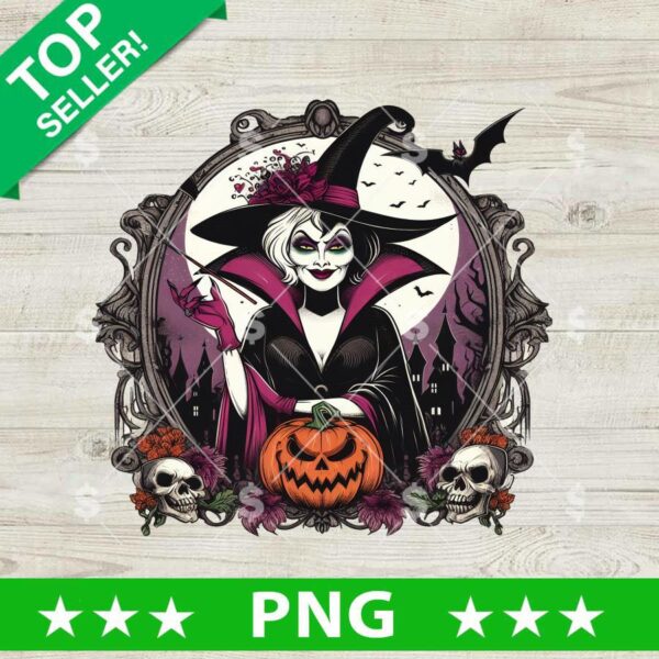 Cruella De Vil Halloween PNG, Disney Cruella Halloween Sublimation PNG