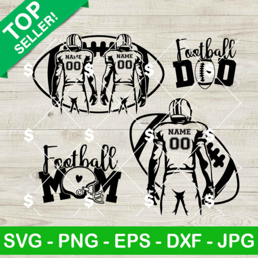 Customizable Football Player SVG Bundle