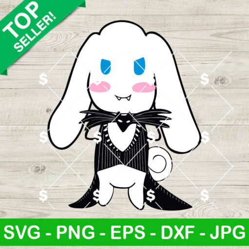 Cute Cinnamoroll As Jack Skellington SVG