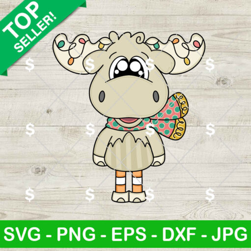 Cute Moose Door Hanger Svg