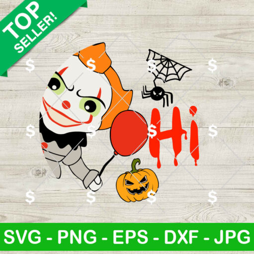 Cute Pennywise Halloween Door Sign Svg