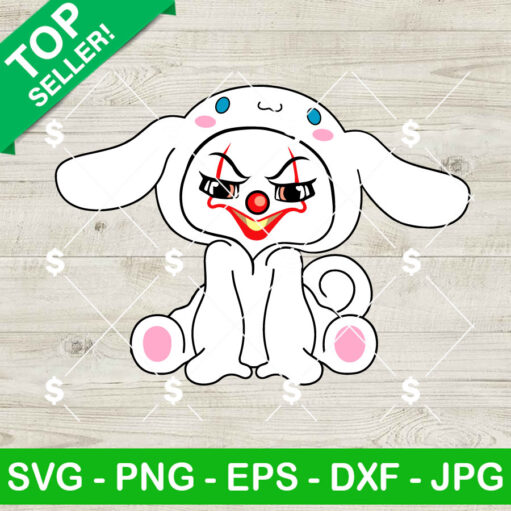 Cute Pennywise With Cinnamoroll Suit Svg