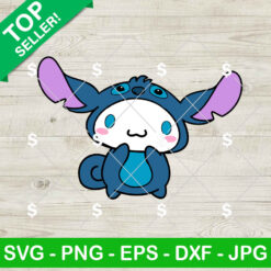 Cute Stitch As Cinnamoroll Costume SVG, Cinnamoroll Kitty Friends SVG, Cute Stitch SVG PNG Files