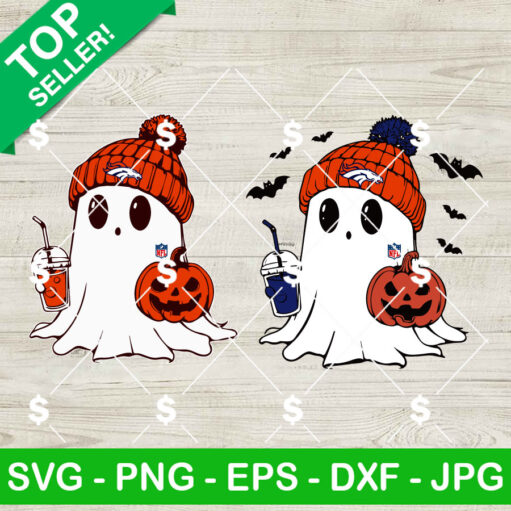 Denver Broncos Ghost Nfl Halloween Svg