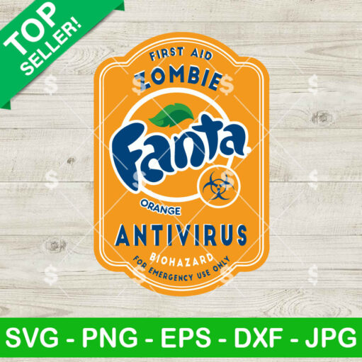 First Aid Zombie Fanta Orange Antivirus Svg