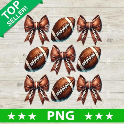 Football Coquette Bow Png