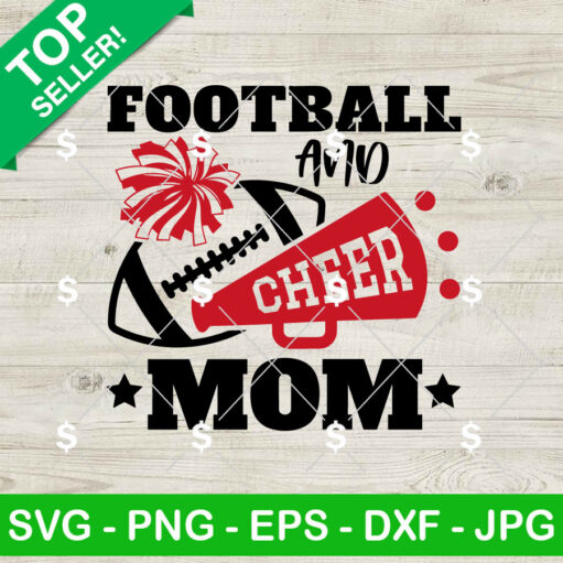 Football And Cheer Mom Svg