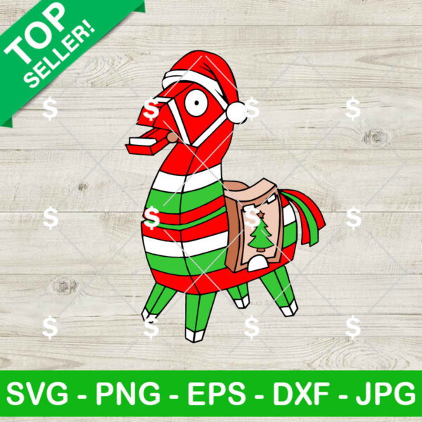 Fortnite Loot Llama Santa SVG, Fortnite Loot SVG, Loot Llama Christmas PNG Files