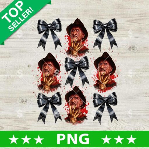 Freddy Krueger Ribbon Coquette Bow Png