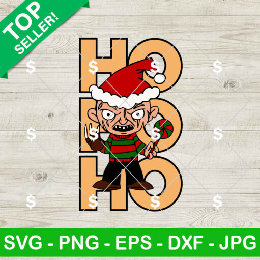 Freddy Krueger Santa Door Sign SVG