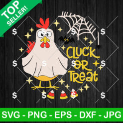 Funny Chicken Cluck Or Treat SVG, Cute Cluck Or Treat SVG, Chicken Ghost SVG PNG Files