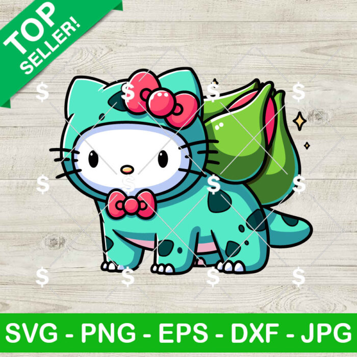 Hello Kitty Bulbasaur Fushigidane SVG