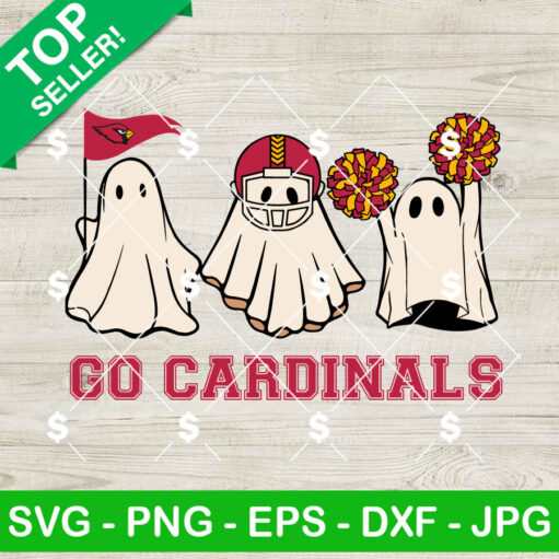 Go Arizona Cardinals Cheerleader Ghost SVG