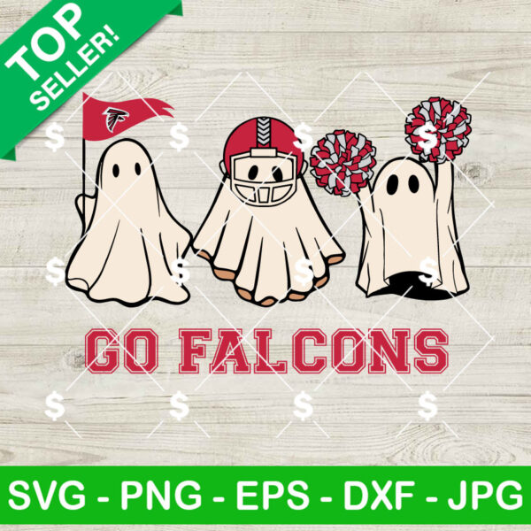 Go Atlanta Falcons Halloween Ghost SVG