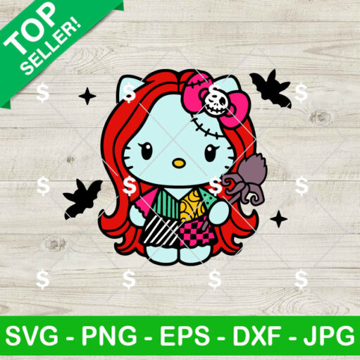 Hello Kitty Sally Skellington SVG