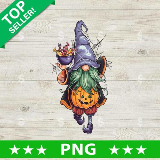 Halloween Gnome with Candy PNG