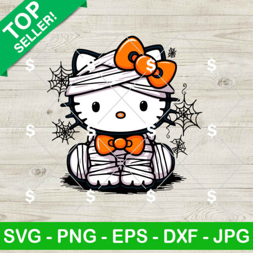 Halloween Kawaii Mummy Kitty Svg