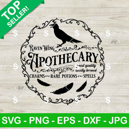 Halloween Apothecary Round Sign Svg