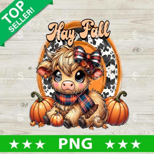 Hay Fall Halloween Cow PNG