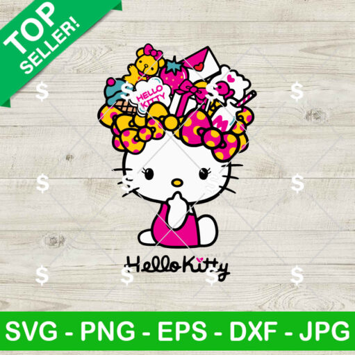 Hello Kitty Candy Crown Svg