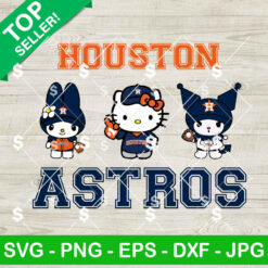 Hello Kitty Kuromi My Melody Houston Astros Baseball SVG, Houston Astros Baseball SVG, Sanrio MLB SVG